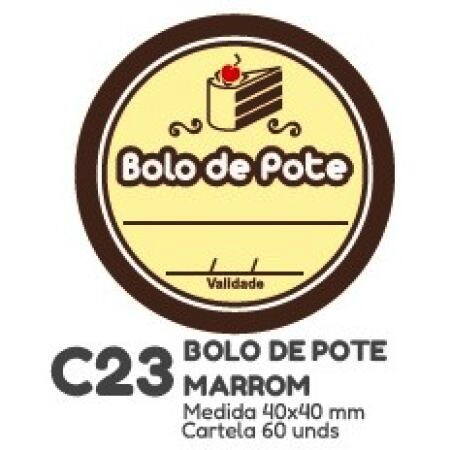 ETIQUETA P/ BOMBOM HIPER EMB. BOLO NO POTE C23