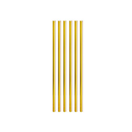 CANUDO DE PAPEL SILVER PLASTIC LISO DOURADO METALIZADO C/12 UN