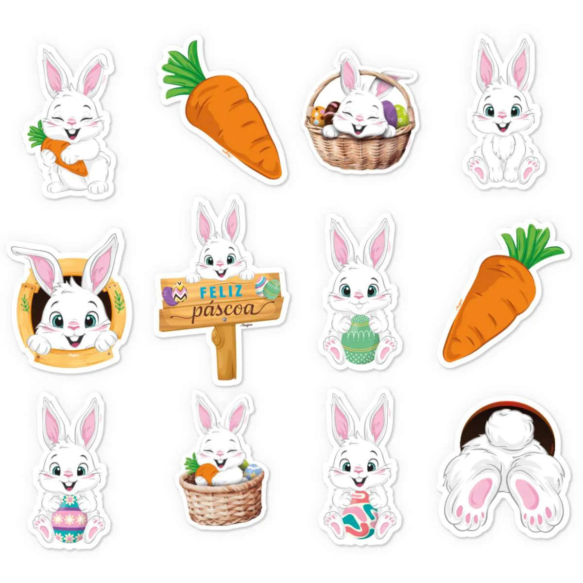 PASCOA APLIQUE REGINA MINI PERSONAGENS PASCOA 12 UN