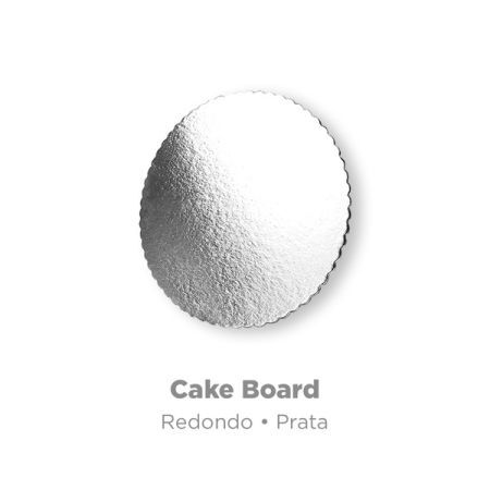 DISCO LAMINADO CAKEBOARD DOCE E FESTA RED 23 CM PRATA