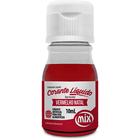 CORANTE LIQUIDO MIX 10 ML VERMELHO NATAL
