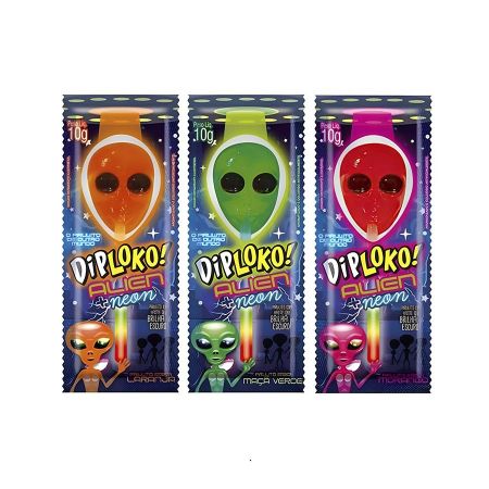 PIRULITO DIPLOKO ALIEN NEON UNITARIO