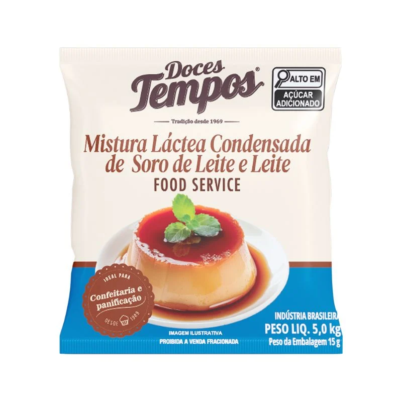 LEITE CONDENSADO DOCES TEMPOS 5 KG SOBREMESA LACTEA