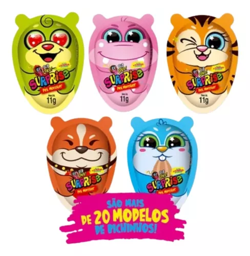 CHOCOLATE BARRINHA DIPLOKO OVO 11 GR SURPRISE PET MONSTER