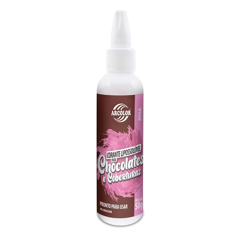 CORANTE LIQUIGEL ARCOLOR P/ CHOCOLATE 50 GR ROSA