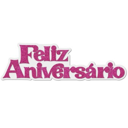 FAIXA GRINTOY FELIZ ANIVERSARIO 3 ROSA