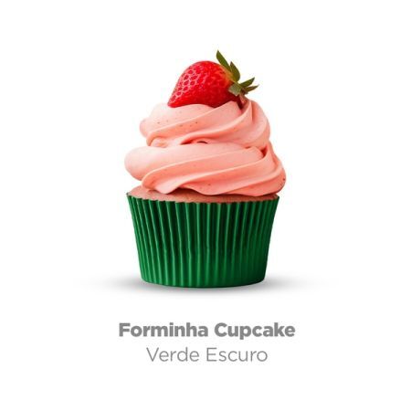 FORMINHA CUPCAKE PLAC MINI C/45 UN VERDE ESCURO