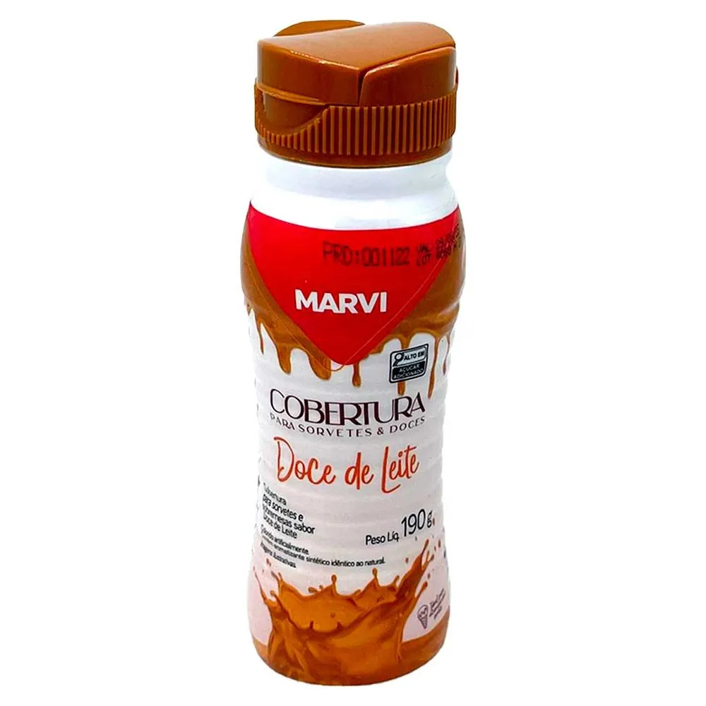 COBERT. P/ SORVETE MARVI DOCE DE LEITE 190 GR