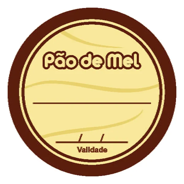 ETIQUETA P/ BOMBOM HIPER EMB. PAO DE MEL REDONDO C22