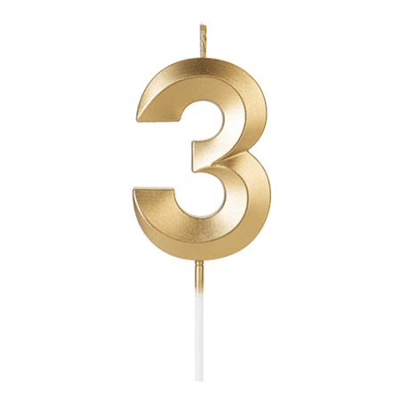 VELA SILVER DESIGN DOURADO Nº 3