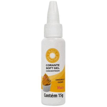 CORANTE SOFT GEL MAGO 15 ML AMARELO GEMA