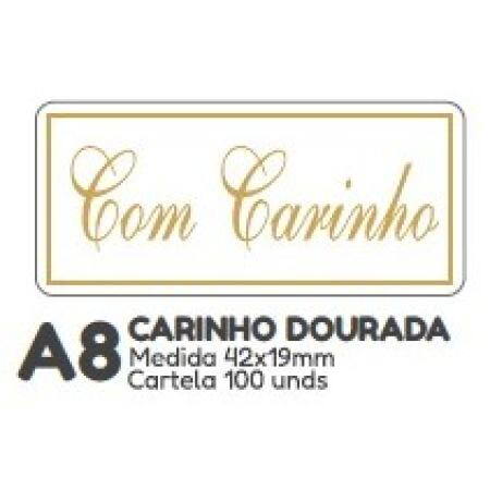 ETIQUETA P/ BOMBOM HIPER EMB. COM CARINHO DOURADA A8