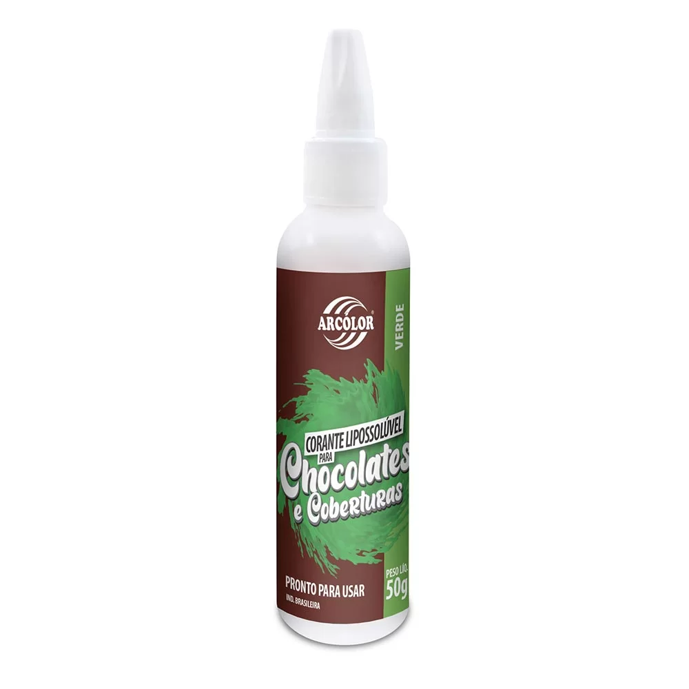 CORANTE LIQUIGEL ARCOLOR P/ CHOCOLATE 50 GR VERDE