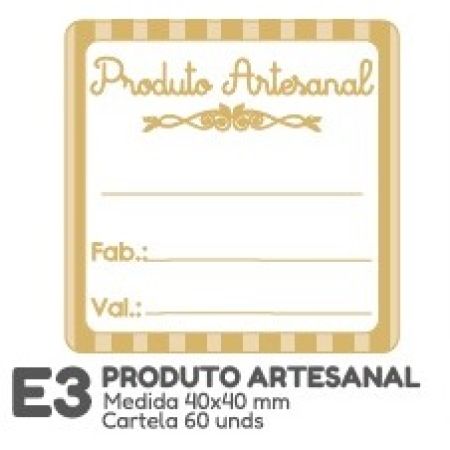 ETIQUETA P/ BOMBOM HIPER EMB. PRODUTO ARTESANAL E3