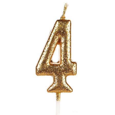 VELA SILVER PEQ GLITTER DOURADO N 4