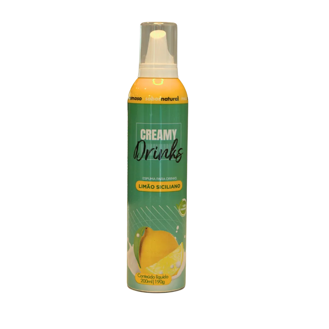 ESPUMA SPRAY P/ DRINKS CREAMY DRINKS 200 ML LIMAO SICILIANO