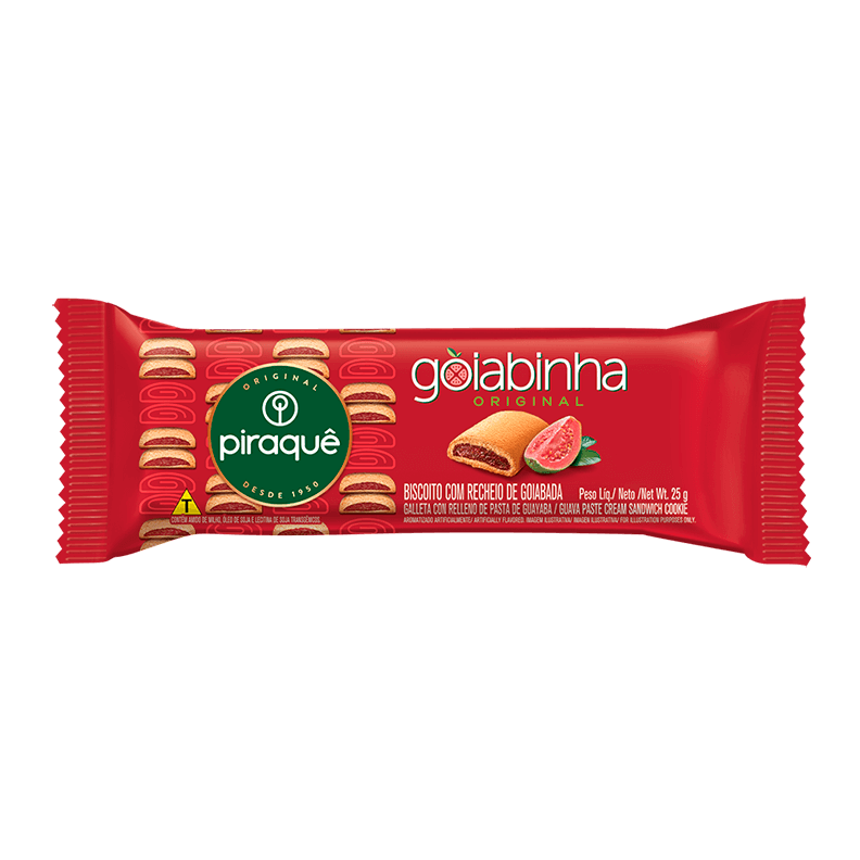 BISCOITO PIRAQUE ROLADINHO GOIABINHA 25 GR