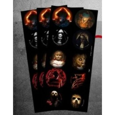 HALLOWEEN ADESIVO REGINA HORROR REDONDO C/03 CTS