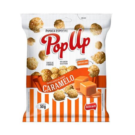 PIPOCA DOCE BEL CARAMELO POP UP 50 GR UNITARIO