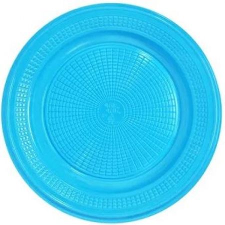 PRATO DESCARTAVEL TRIK TRIK 15 CM BIO RED AZUL NEON C/10 UN