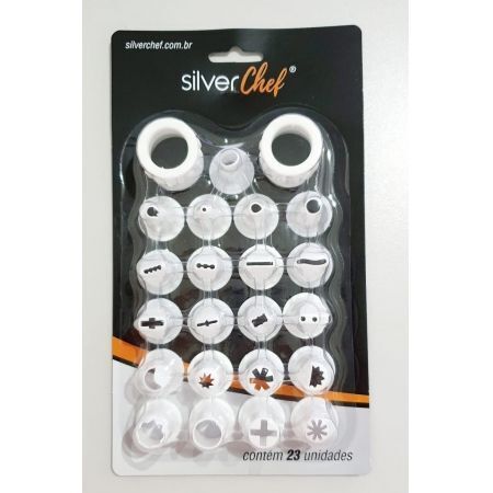 JOGO DE BICOS PLASTICOS SILVER