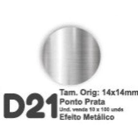 ETIQUETA P/ BOMBOM HIPER EMB. PONTO PRATA D21