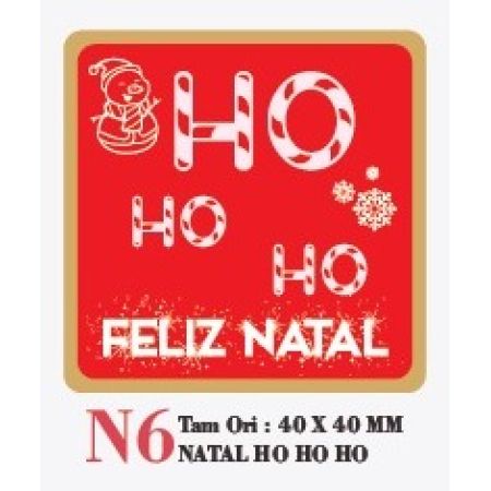 NATAL ETIQUETA P/ BOMBOM HIPER EMB. NATAL HO HO HO N6