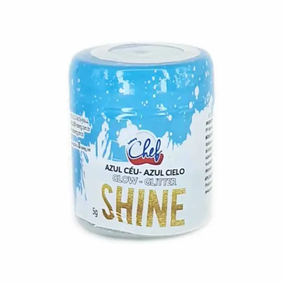 PO BRILHANTE P/ DECORACAO ICEBERG SHINE GLITTER AZUL CEU 5 GR