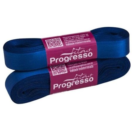 FITA PROGRESSO CETIM 15 MM X 10 MT COR 276 AZUL PAVAO
