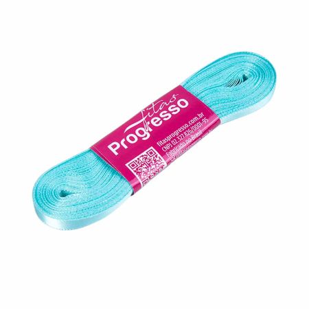 FITA PROGRESSO CETIM 07 MM X 10 MT COR 247 AZUL TIFFANY