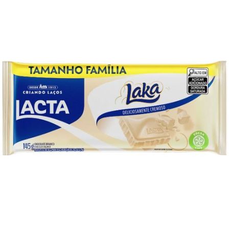 CHOCOLATE BARRINHA LACTA LAKA 145 GR