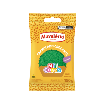 GRANULADO MIL CORES CROCANTE 150 GR VERDE MAVALERIO