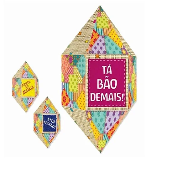 JUNINA ENFEITE BALAO KAIXOTE FRASES COLORIDO