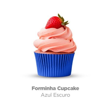 FORMINHA CUPCAKE PLAC MINI C/45 UN AZUL ESCURO