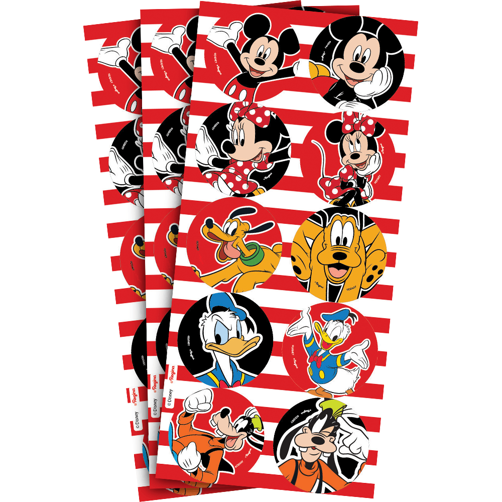 ADESIVO REGINA MICKEY MOUSE GDE REDONDO C/03 CTS