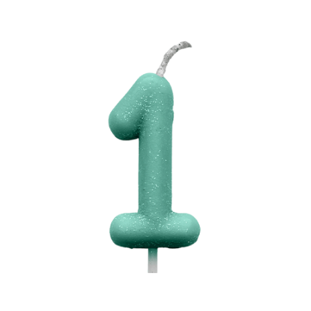 VELA SILVER CANDY COLOR VERDE Nº 1