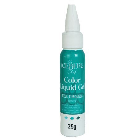 CORANTE LIQUID GEL ICEBERG 25 GR AZUL TURQUESA