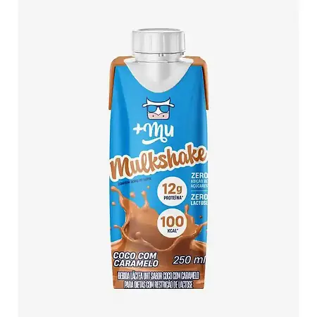 BEBIDA LACTEA MAIS MU MULKSHAKE COCO COM CARAMELO 250 ML