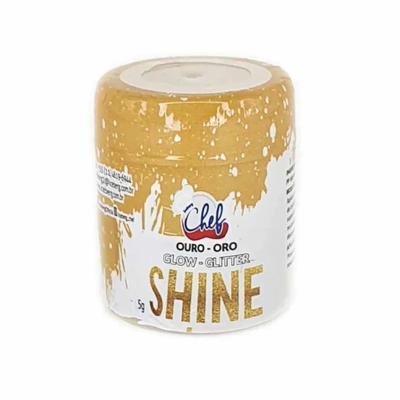 PO BRILHANTE P/ DECORACAO ICEBERG SHINE GLITTER OURO 5 GR
