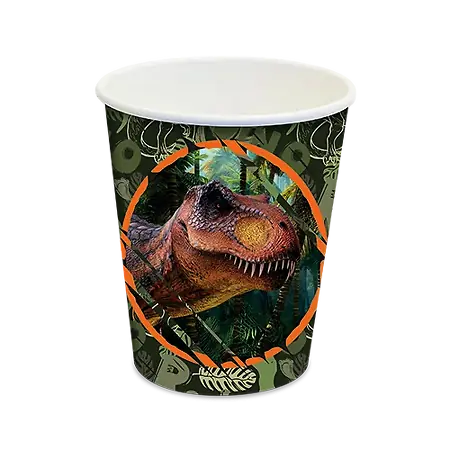 COPO PAPEL 180 ML JUNCO DINO PARK C/08 UN