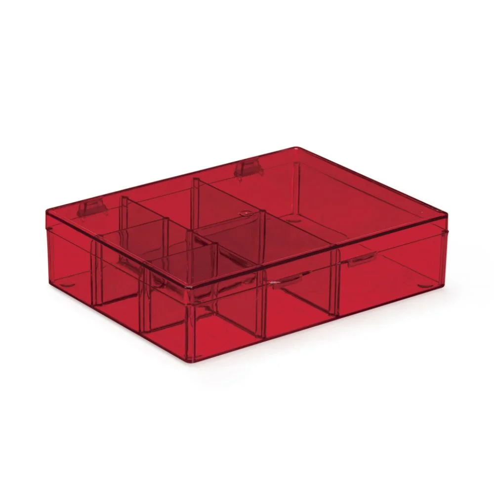 CAIXA ACRILICA FERMAZ DIVISORIA TAM. M VERMELHO