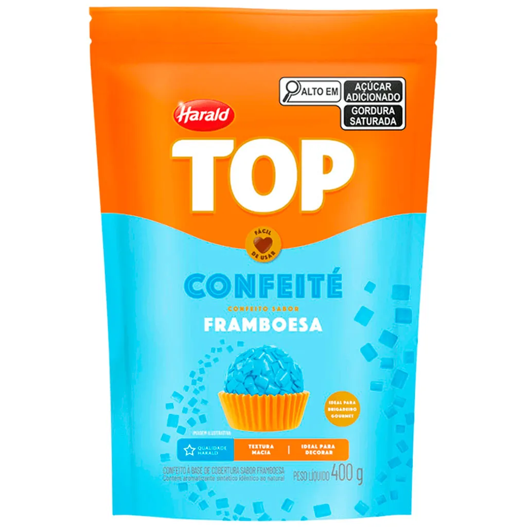 GRANULADO HARALD TOP CONFEITE FRAMBOESA 400 GR