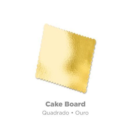 DISCO LAMINADO CAKEBOARD PLAC QD 24X24 CM OURO