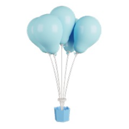 CACHEPOT GRINTOY 05 HASTES AZUL BEBE