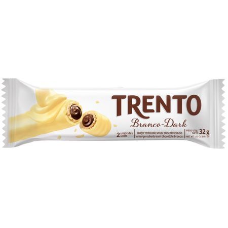 WAFFER PECCIN TRENTO CHOCOLATE BRANCO/DARK 29 GR UNITARIO