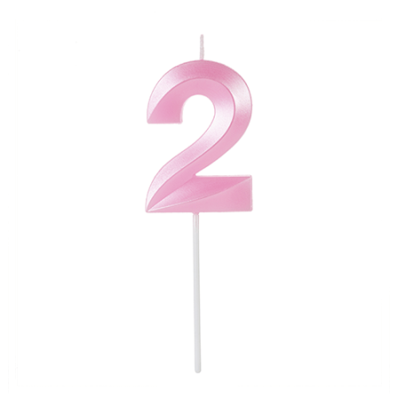 VELA SILVER DESIGN MINI ROSA Nº 2