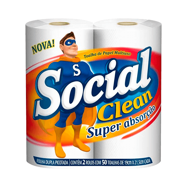 PAPEL TOALHA C/02 UN SOCIAL 50 FLS