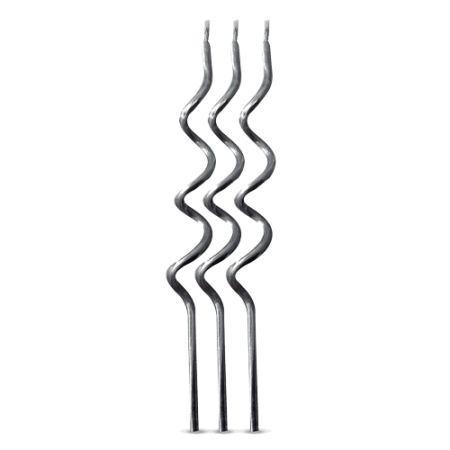 VELA PAVIO MAGICO SILVER FESTAS ESPIRAL PRATA C/04 UN