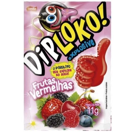 PIRULITO DIPLOKO FRUTAS VERMELHAS UNITARIO
