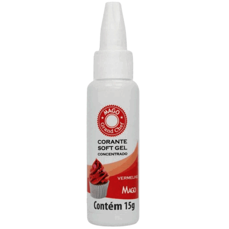 CORANTE SOFT GEL MAGO 15 ML VERMELHO